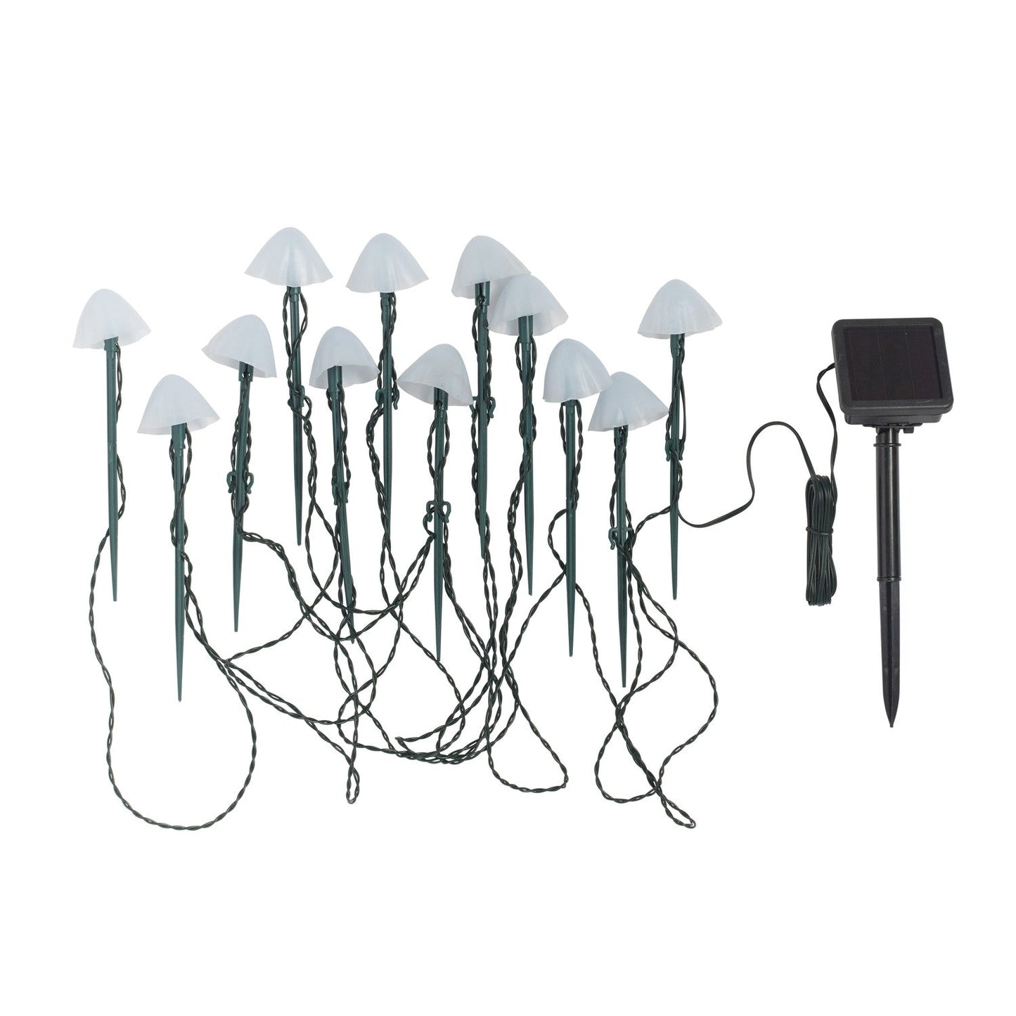 12 Mini Mushroom Solar Stake Lights