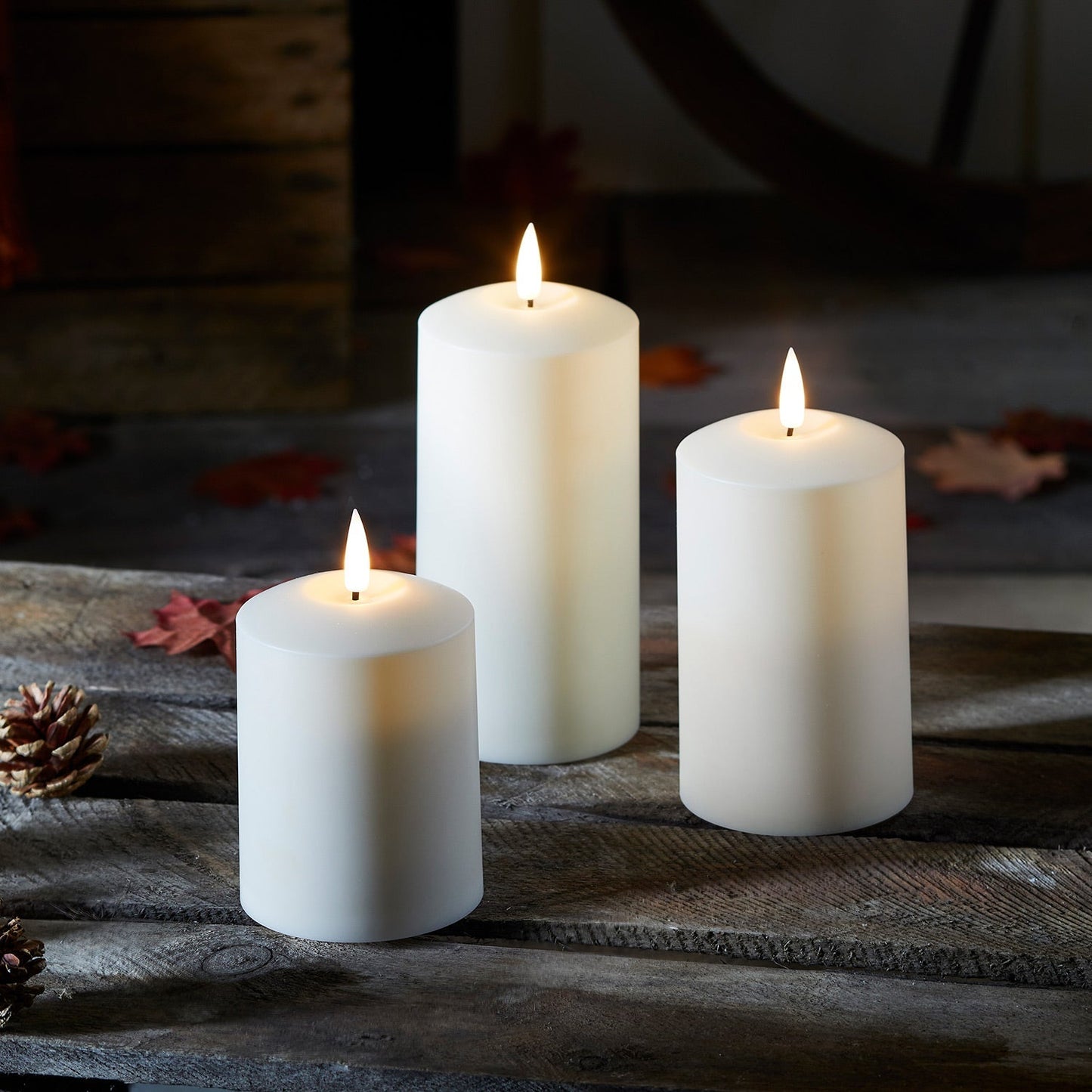 TruGlow® Waterproof Outdoor Candle Trio