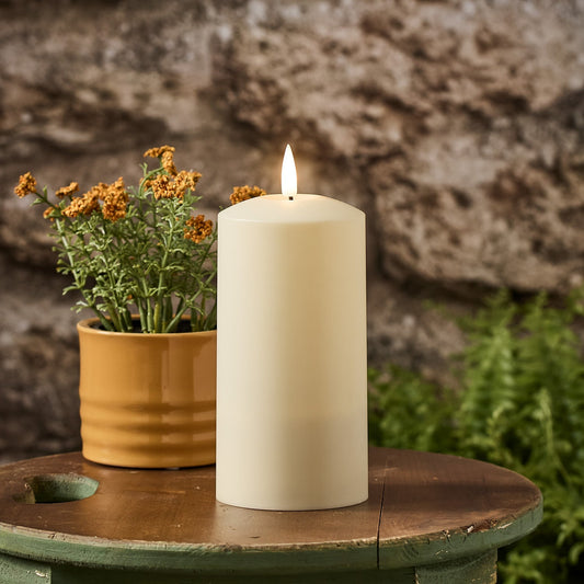 TruGlow® Solar Pillar LED Candle 15cm