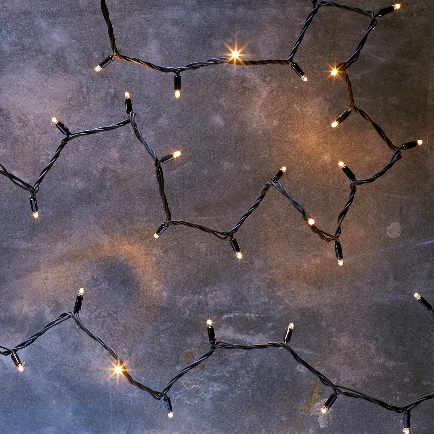 Pro Connect 5m 50 Traditional Warm White Connectable String Lights Black Cable