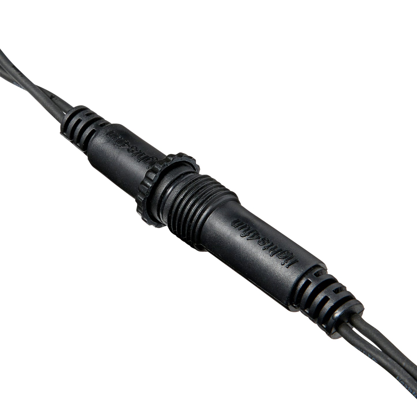 Pro Connect 10m 20 Warm White Connectable Festoon Lights Clear Cap Black Cable