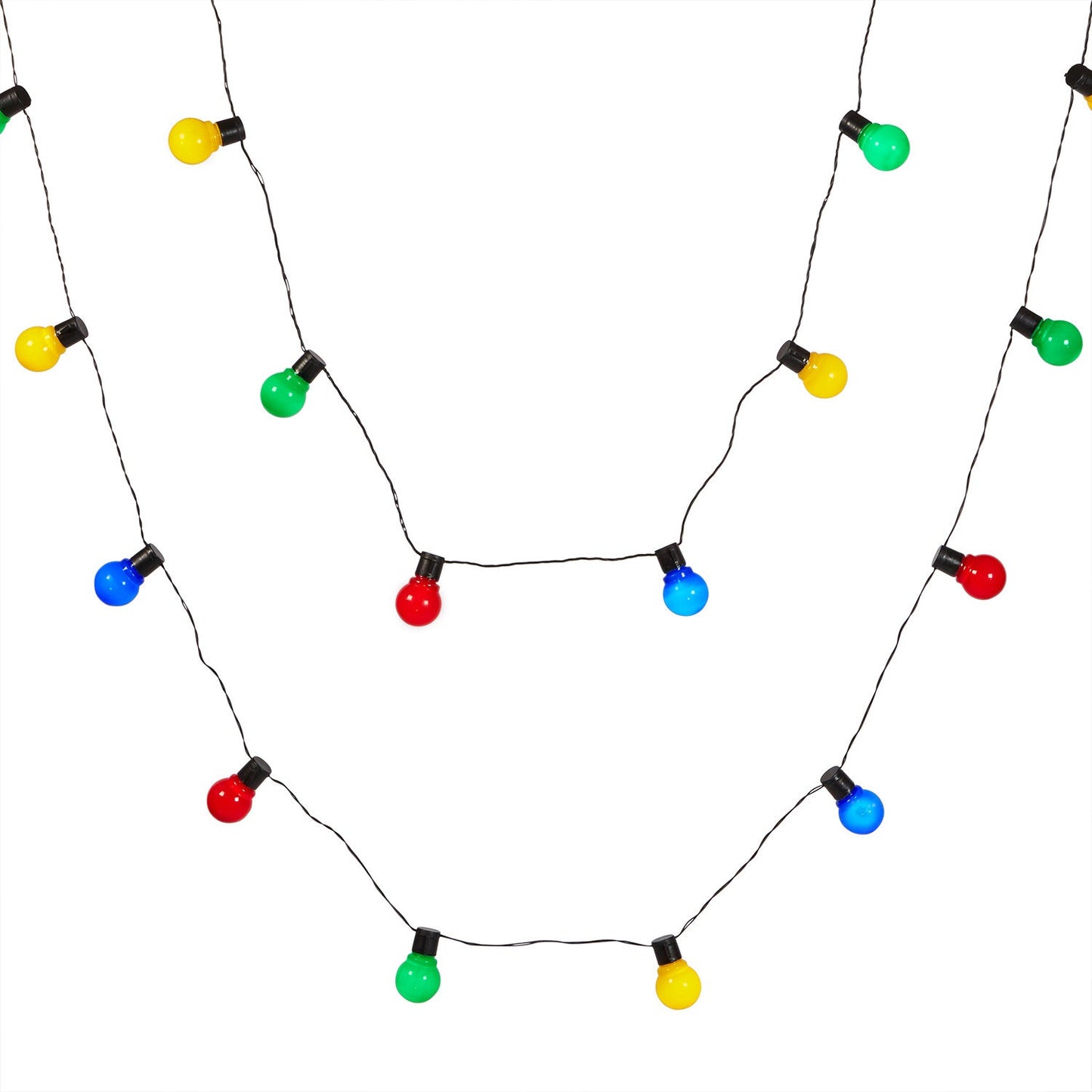 30 Multi Coloured Plug In Fiesta Festoon Lights